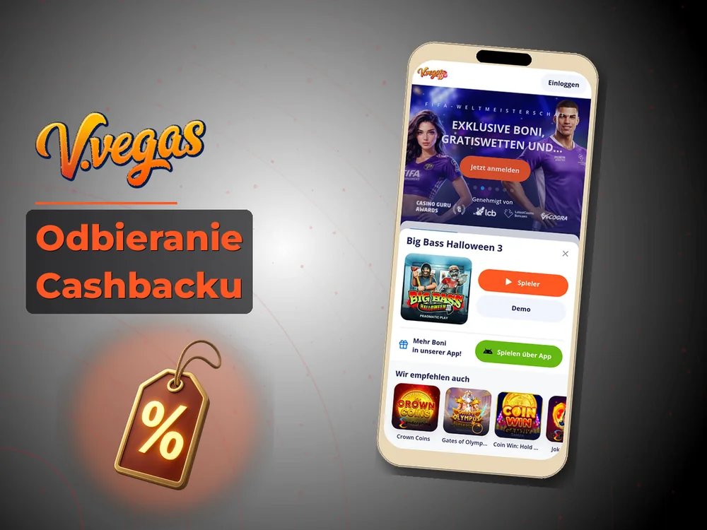 Vulkan Vegas - Odbieranie Cashbacku