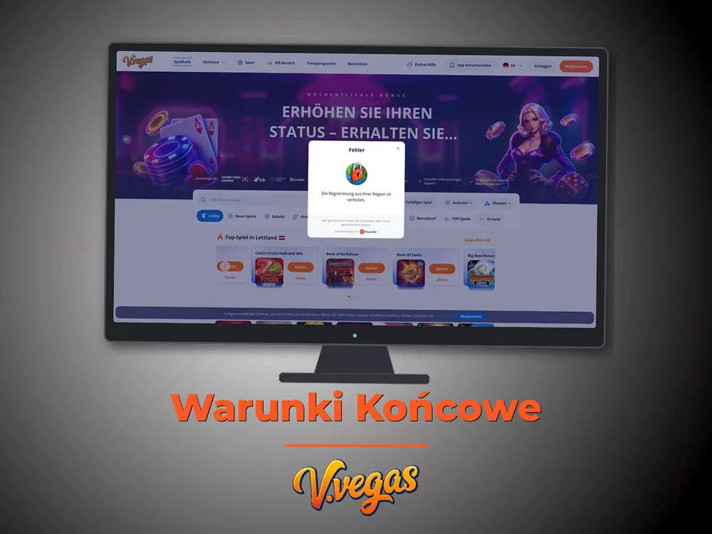 Vulkan Vegas - Warunki Końcowe