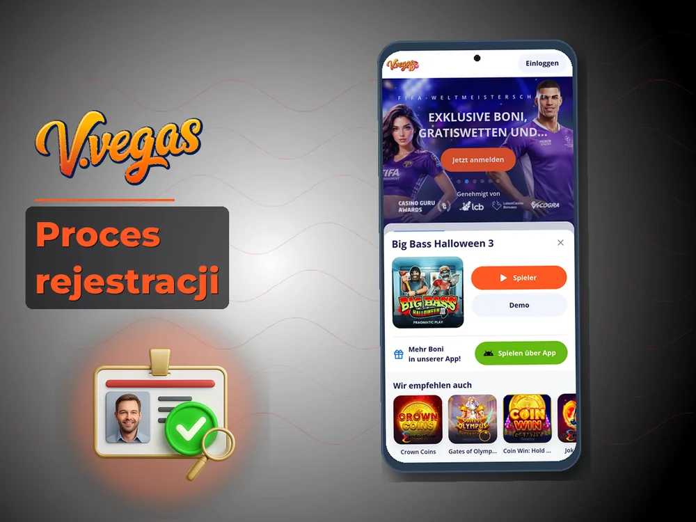 Vulkan Vegas - Proces rejestracji