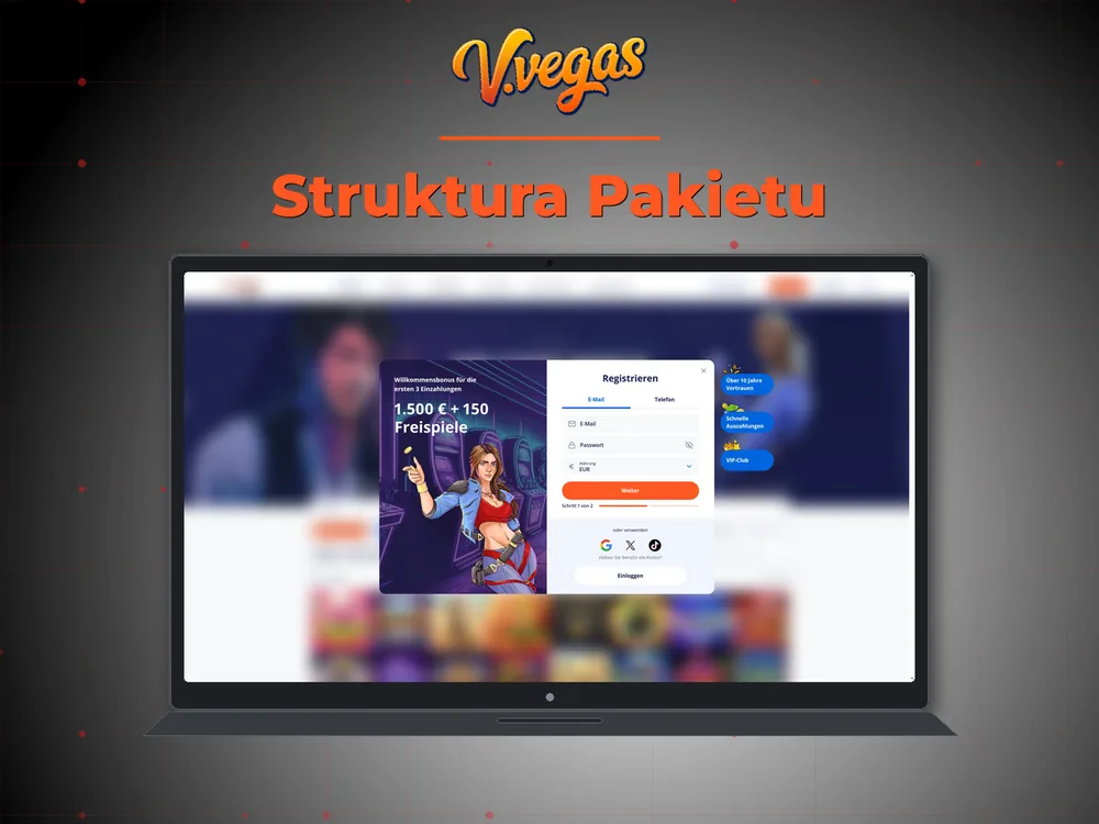 Vulkan Vegas - Struktura Pakietu