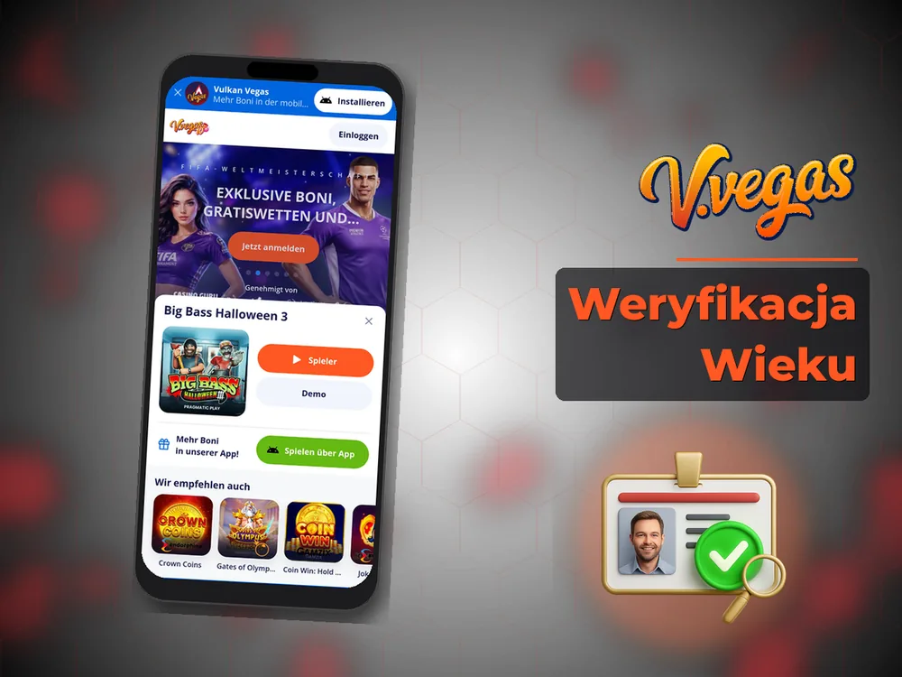 Vulkan Vegas - Weryfikacja Wieku