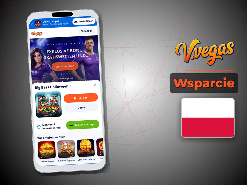 Vulkan Vegas - Wsparcie