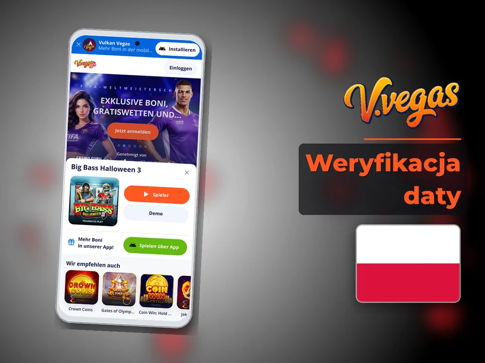 Vulkan Vegas - Weryfikacja daty