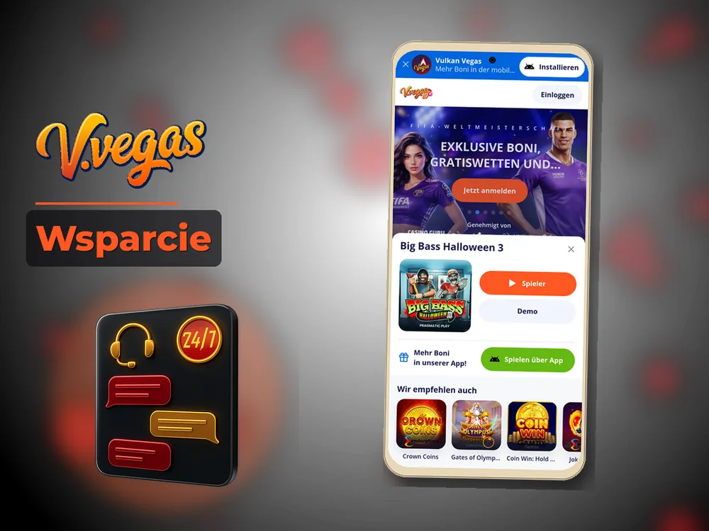 Vulkan Vegas - Wsparcie