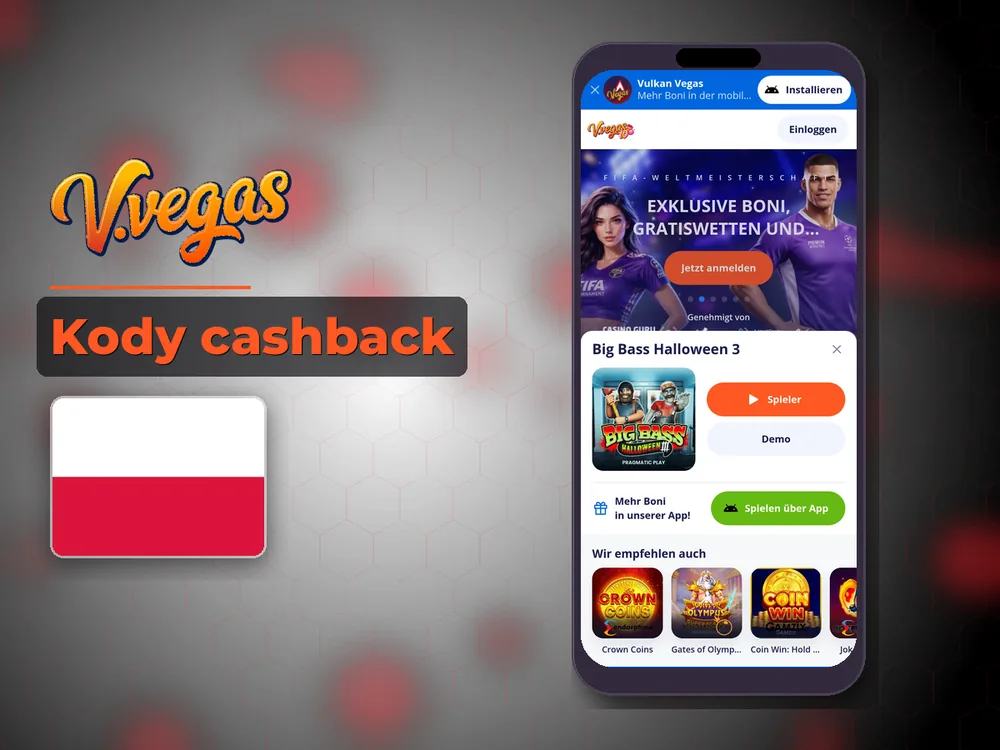 Vulkan Vegas - Kody cashback
