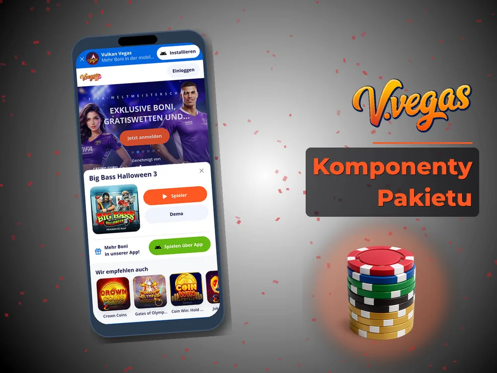 Vulkan Vegas - Komponenty Pakietu